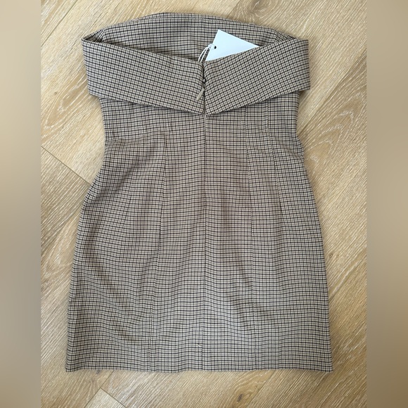 HELSA Plaid Mini Suit Dress in Cafe Plaid - Picture 5 of 10